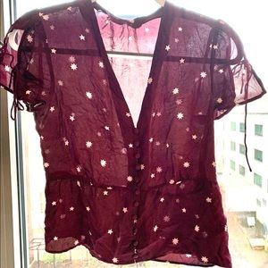 Star & Sun Vintage button up Top